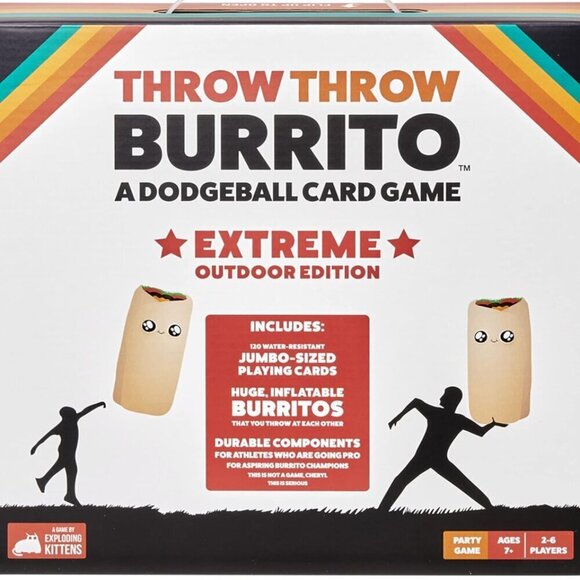 NEW Exploding Kittens Throw Throw Burrito Dodgeball Game Extreme Outdoor Edition - Picture 1 of 8